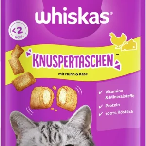 Aktuell Whiskas Snacks Knuspertaschen Huhn & Käse 60 g